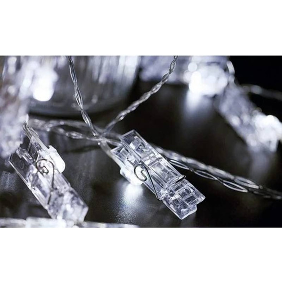 LED Clips Fairy Lights for Hanging Photos and Memories, 20 Warm Lights~~NWT - Picture 5 of 5